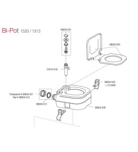 KIT ZIP CROCHET BLANC BIPOT avant 02-2008 - 98659-022