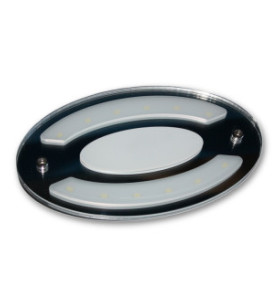 Plafón LED ovalado - 4000K - con luz de noche - sin interruptor