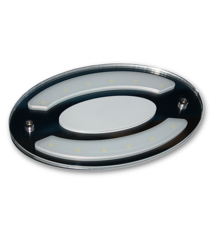 Oval LED ceiling light - 4000K - with night light - no switch