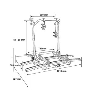 Thule Excellent Low Bike Rack up to 4 Bikes - 309822