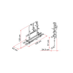 Portabici Fiamma 200 Dj Ducato Prima Del 2006 - 02093A65A