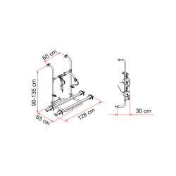 Bike carrier Fiamma Model Pro Hymer Dethleffs BLUE