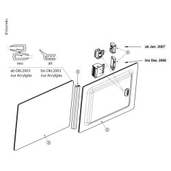 New sliding window handle SEITZ S4-S5 from 01-2007 - BG2026