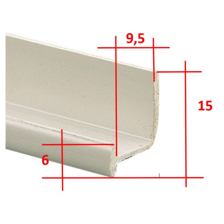 L-shaped curtain track 2.5 meters bendable 15x9.5x6