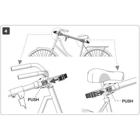 Adaptador de cuadro de bicicleta de 50 a 60 cm