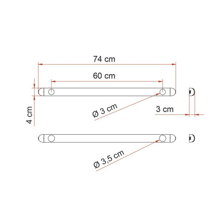 Kit de barre de soutien FIAMMA 98656D682