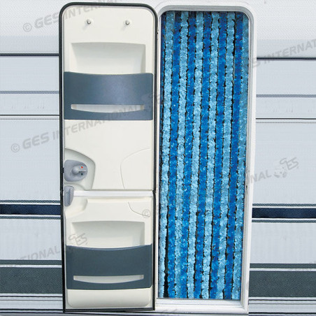 Light blue / blue chenille curtain 56x200