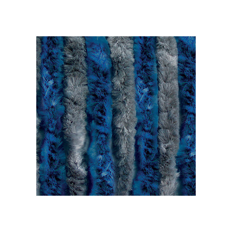 Gray / blue chenille curtain 56x200