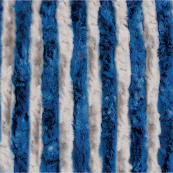 Cortina de chenilla blanco/azul 56x200