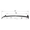 18 mt 43 mm gasket under the profile WHITE Rubber Mastic Type A