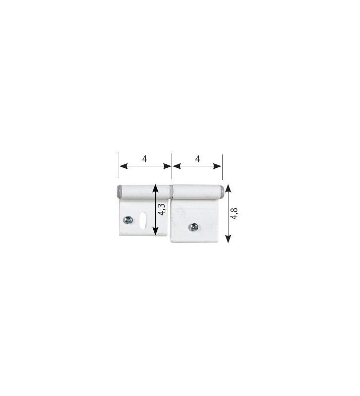 PAIR RIGHT + LEFT HINGE KIT C10 48X40 + 43X40 WHITE RAL9010