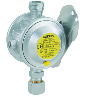Regulador gas GOK 0129102 30mbar 1.5kg wallUniv 8mm