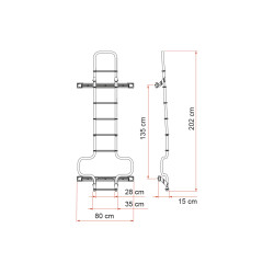 Escalera 6 Deluxe Dj H3 FIAMMA 02426-17A