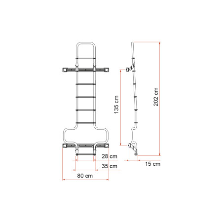 Escalera 6 Deluxe Dj H3 FIAMMA 02426-17A