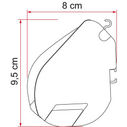 Veranda F35 Pro 2,70 Meter tiefschwarz - königsblau