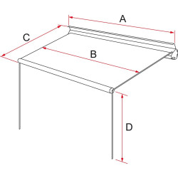 Veranda F35 Pro 2,70 Meter tiefschwarz - königsblau