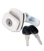 Push lock for doors FAP 56x45 white w / cyl and ch.