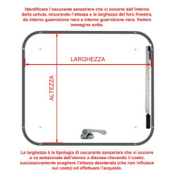 Moustiquaire occultante type GM 300x550 mm avec cadre