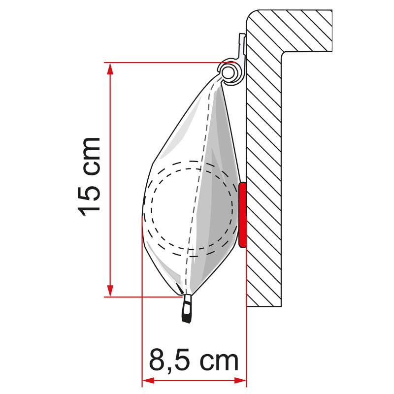 CARAVANSTORE 225 CM.GRIS REAL