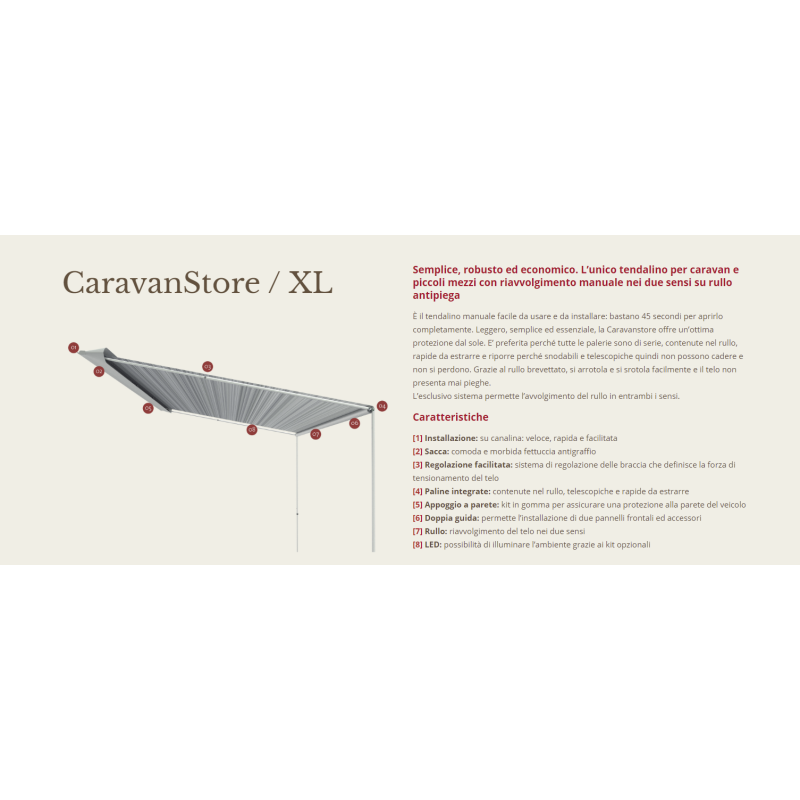CARAVANSTORE 225 CM.GRIS REAL