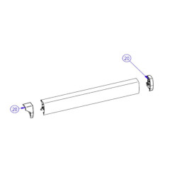 Endprofil rechts und links 9200 weiß