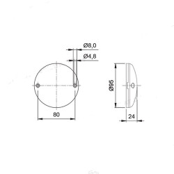 JOKON 720 series Ø 95 mm reflex reflector