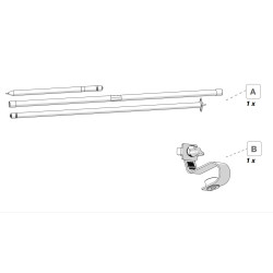 Flame Vertical Bar Türstange F65