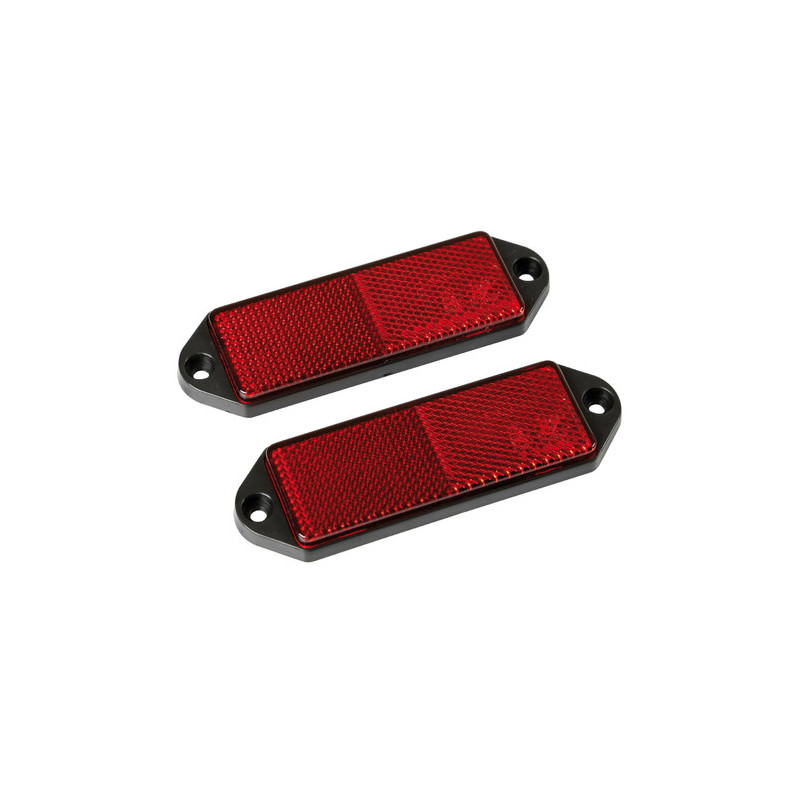 Reflector de tornillo rectangular 90x35 mm - Rojo