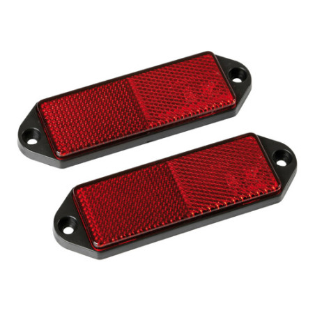 Reflector de tornillo rectangular 90x35 mm - Rojo