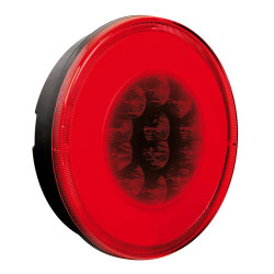 Round rear fog light and position, LED 12 / 24V