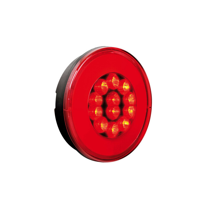 Round rear fog light and position, LED 12 / 24V