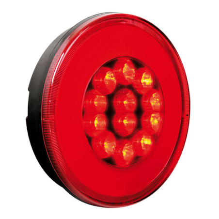 Round rear fog light and position, LED 12 / 24V