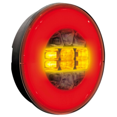 FANALE POST.ROTONDO 12/24V - 29 LED 3 FUNZIONI