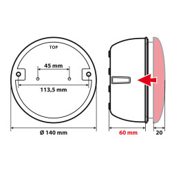 BASE FOR ROUND LAMPS Ø 140 MM ast. 9441, 9442, 9443