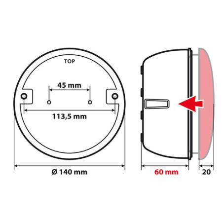 BASE PARA LAMPARAS REDONDAS Ø 140 MM ast. 9441, 9442, 9443