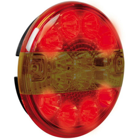FEU ARRIERE ROND 12/24V LED 3 FONCTIONS Ø 140 mm