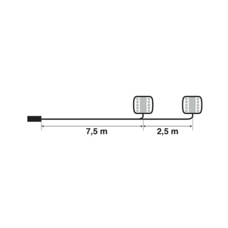 KIT SEGNALAZIONE 28 LED POSTERIORE MAGNETICO A LED