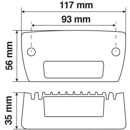 LAMPA 9W auxiliary headlight with 6 LEDs - 9/32V - 117x56x35 mm White