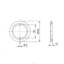 Anello decorativo cromato sottile Trigano fanali Ø 95 mm