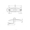 Clearance signal front LED JOKON white base 125x45