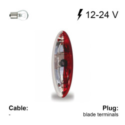 SPL 2010/12-24V LUCE INGOMBRO LATERALE BIFACCIALE BASE GRIGIA