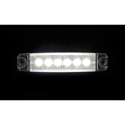 FLAT WHITE CLEARANCE LIGHT 6LED 12 / 24V F-17 "