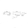 LED marcador trasero JOKON Serie S 24-2 65x16x155 rojo
