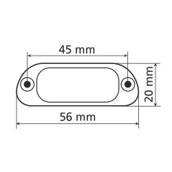 Luce targa a 4 Led - Bianco - Omologato