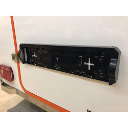 IP67 license plate holder with 12 / 24V led light, 2-way connector