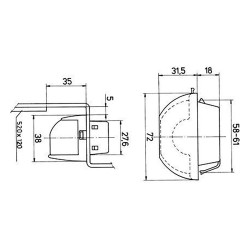 Eclairage de plaque encastré K420 JOKON