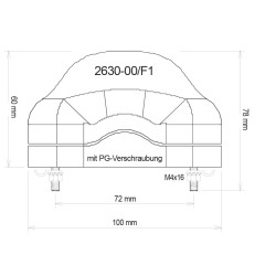 Luce targa a sbalzo Regpoint – 101x53x58 mm scocca rossa