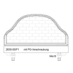 Feu de plaque d'immatriculation Regpoint cantilever - 101x53x58 mm corps rose transparent