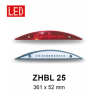 Dritte Haltestelle 11 LED JOKON ZHBL 25 / 12V 1,6W roter Halbmond 12V