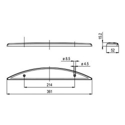 JOKON dritter transparenter Halbmond-LED-Stopp